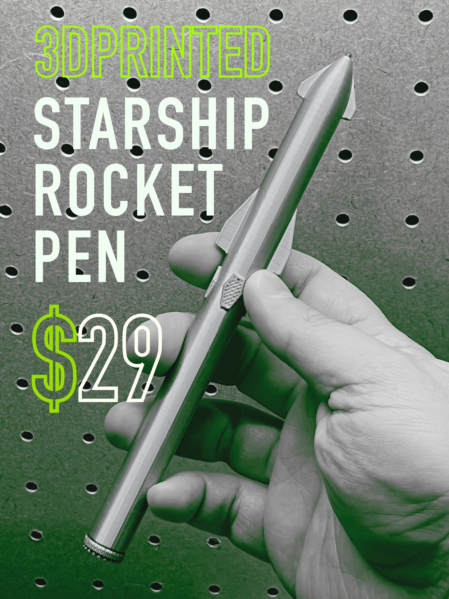 SpaceX Starship Rocket Pen 3D PRINTED - The perfect Space Nerd Gift