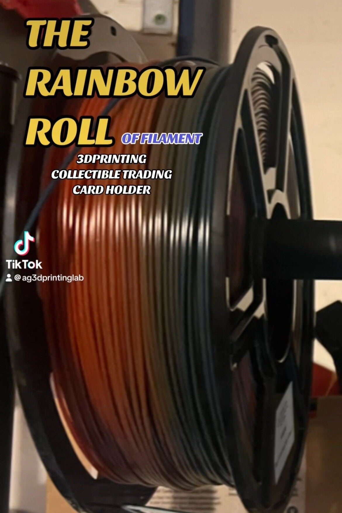 RAINBOW Roll 3Dprinted TCG Stand for Graded Slabs & Top Loaders RANDOM colors