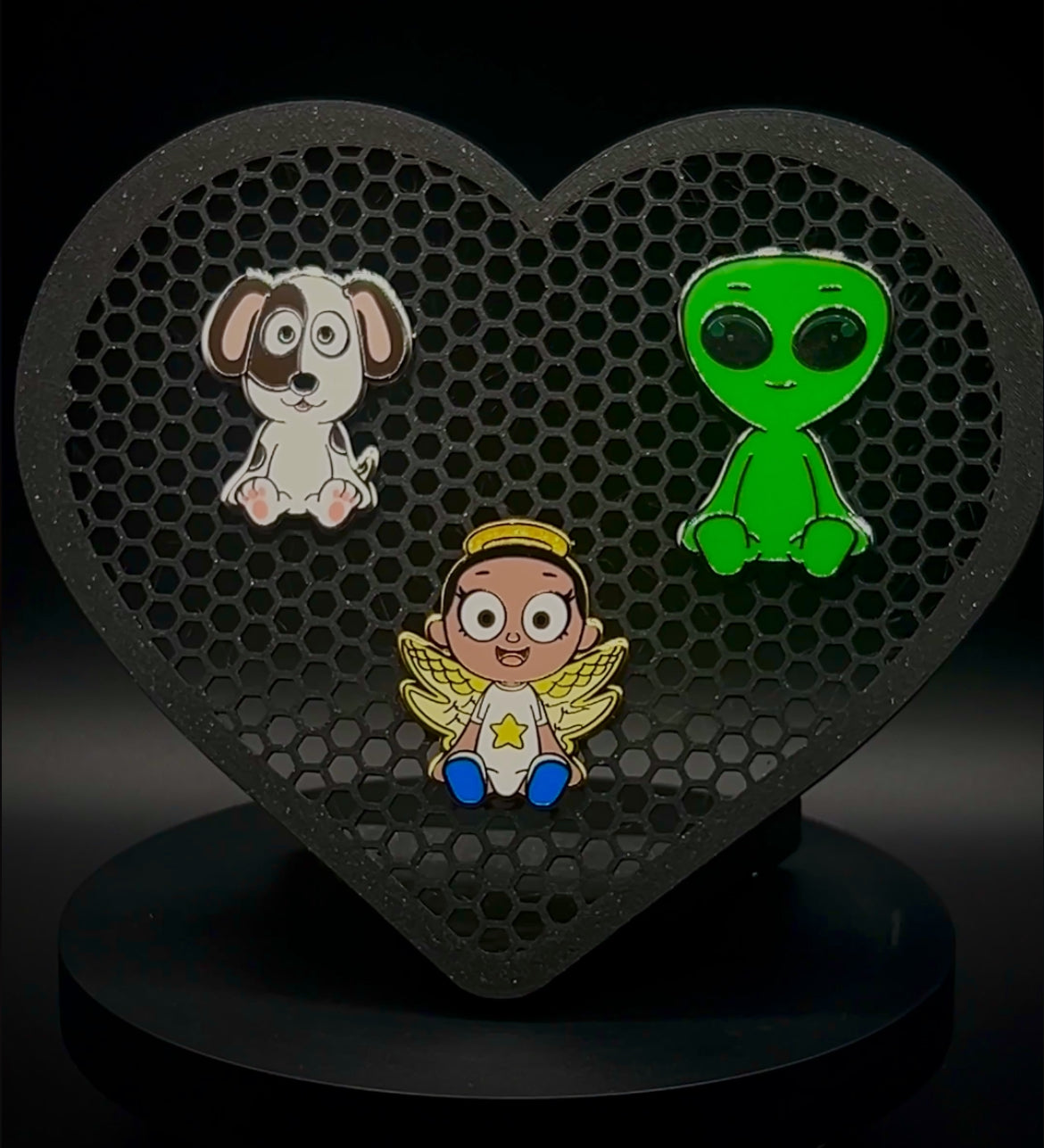 Heart Shaped Jewelry & Collectible Pin Stand