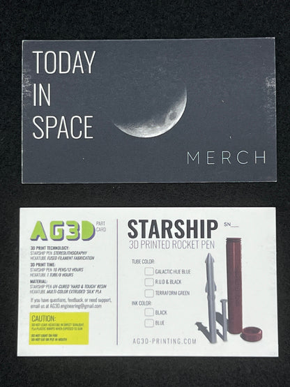 SpaceX Starship Rocket Pen 3D PRINTED - The perfect Space Nerd Gift