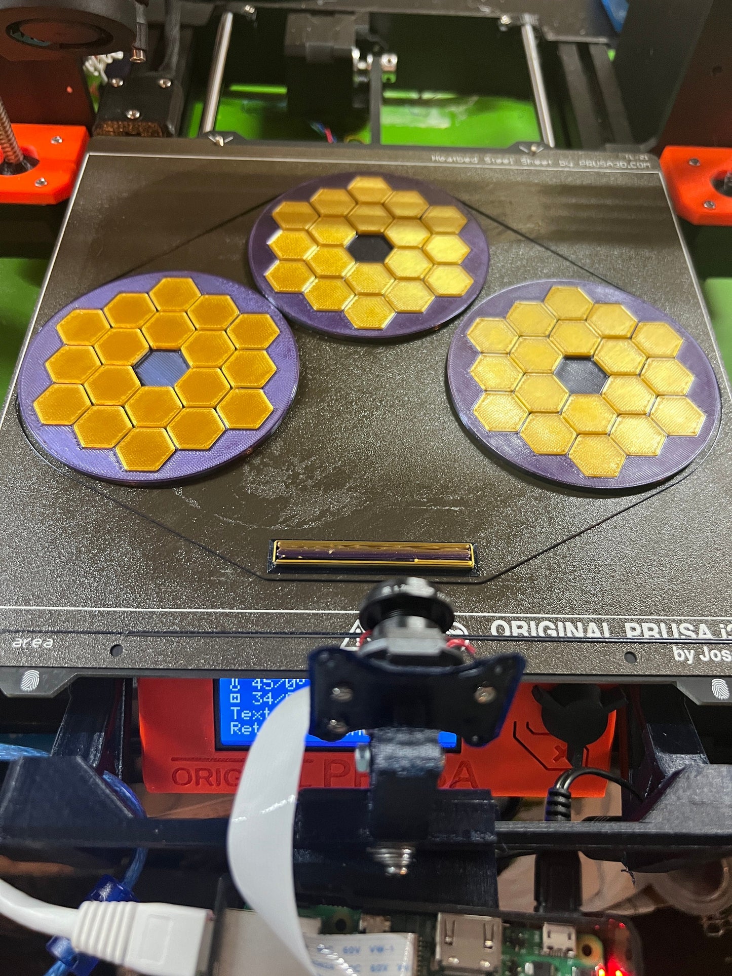 James Webb Space Telescope 3D printed coasters (set x4) and Stand