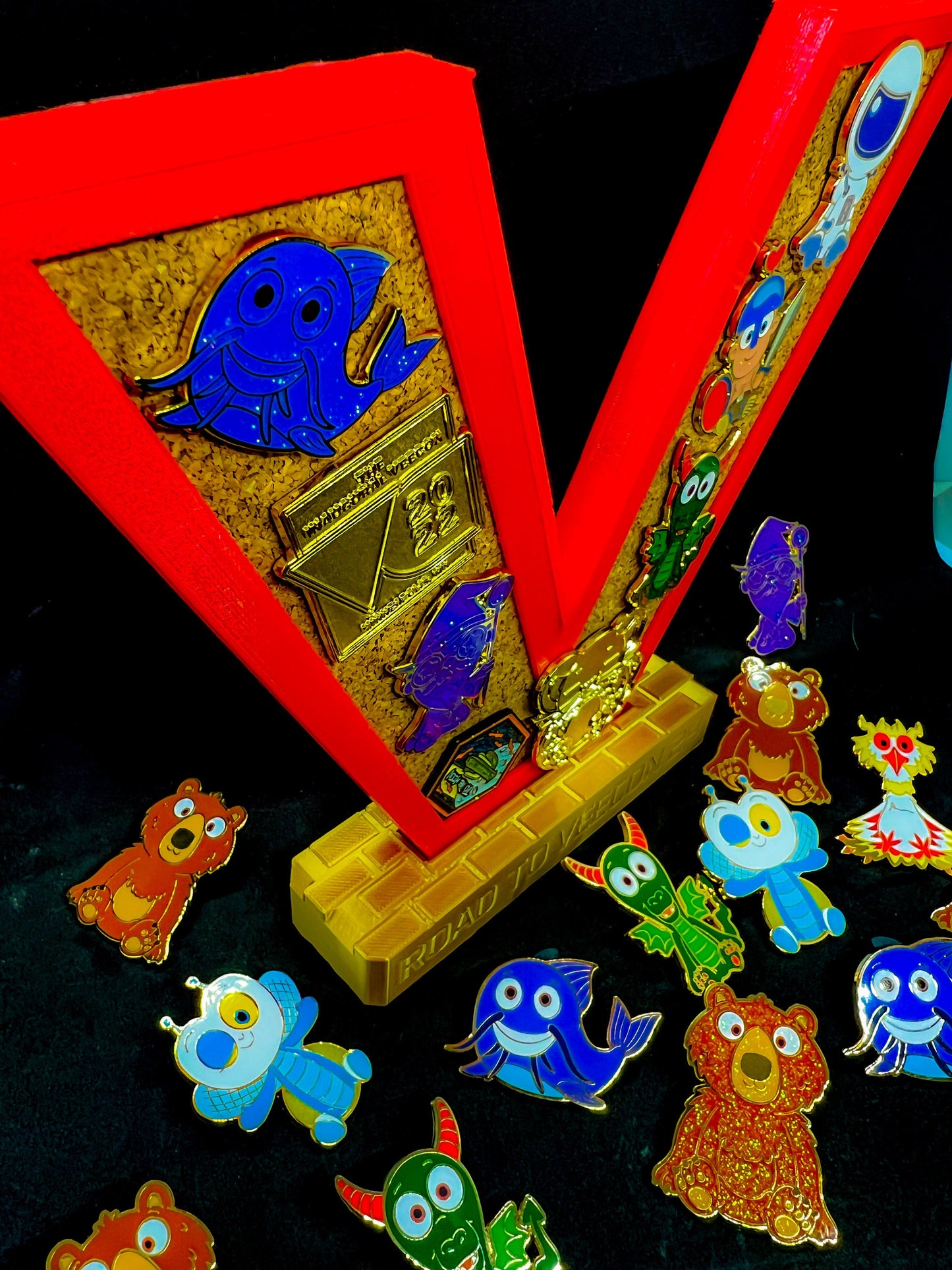 Road To VeeCon 2024 Pin Stand Collectors 3DPRINTED | Holds 8-10 pins | Pins not included