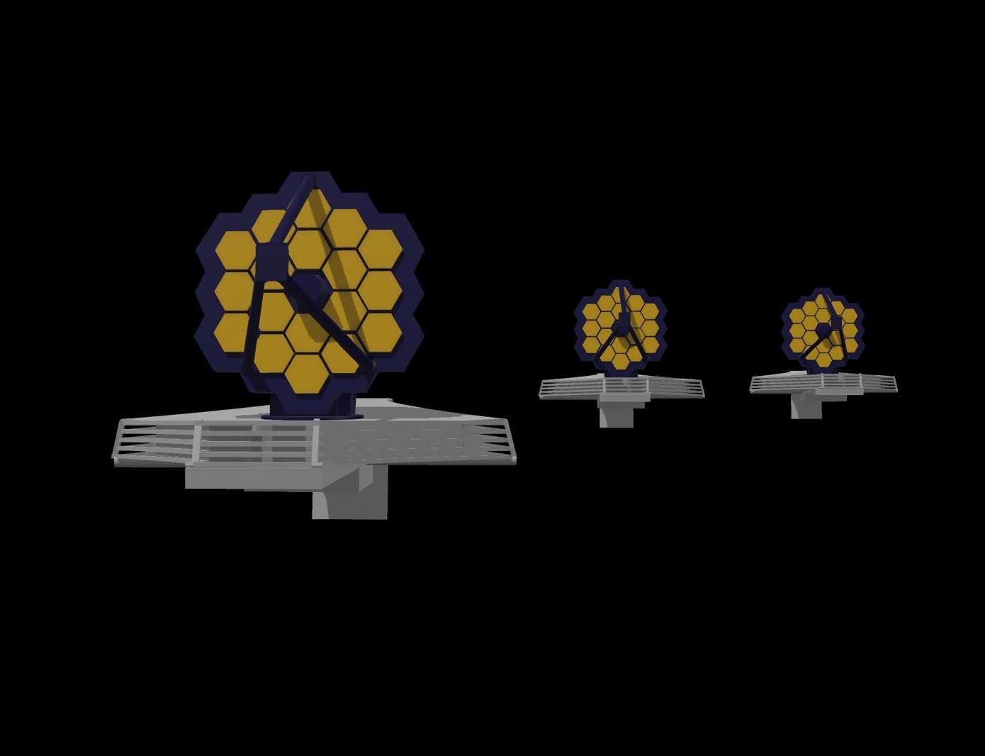 3D Printable JWST 3D Digital Model | James Webb Space Telescope for Multicolor 3D Printing by AG3D Labs